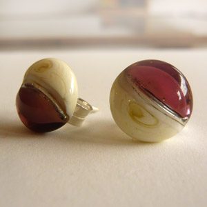 Pendientes océano berenjena