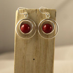 Pendientes Sora doble rojo