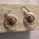 Pendientes Sora doble malva - Imagen 3