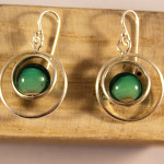 Pendientes Sora doble verde