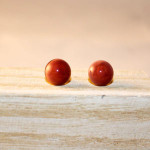 Pendientes de botón malva - Imagen 5