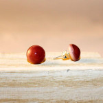 Pendientes de botón malva - Imagen 4