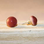 Pendientes de botón malva - Imagen 3