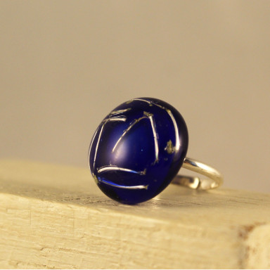 Anillo Taraceado azulón imagen principal