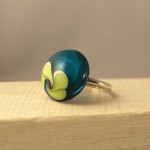 Anillo de la colección flor con plata de ley y vidrio de murano imagen 4