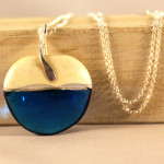 Colgante de la colección oceano con plata de ley y vidrio de murano