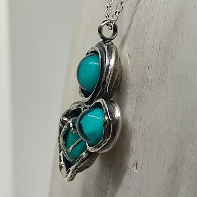 Colgante Ura triple turquesa
