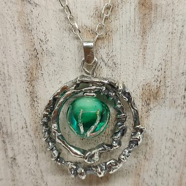 Colgante Ura doble verde